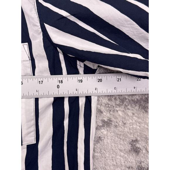 Uniqlo x Marimekko Top XS Womens Striped Boxy Button Down Shirt - Picture 4 of 8